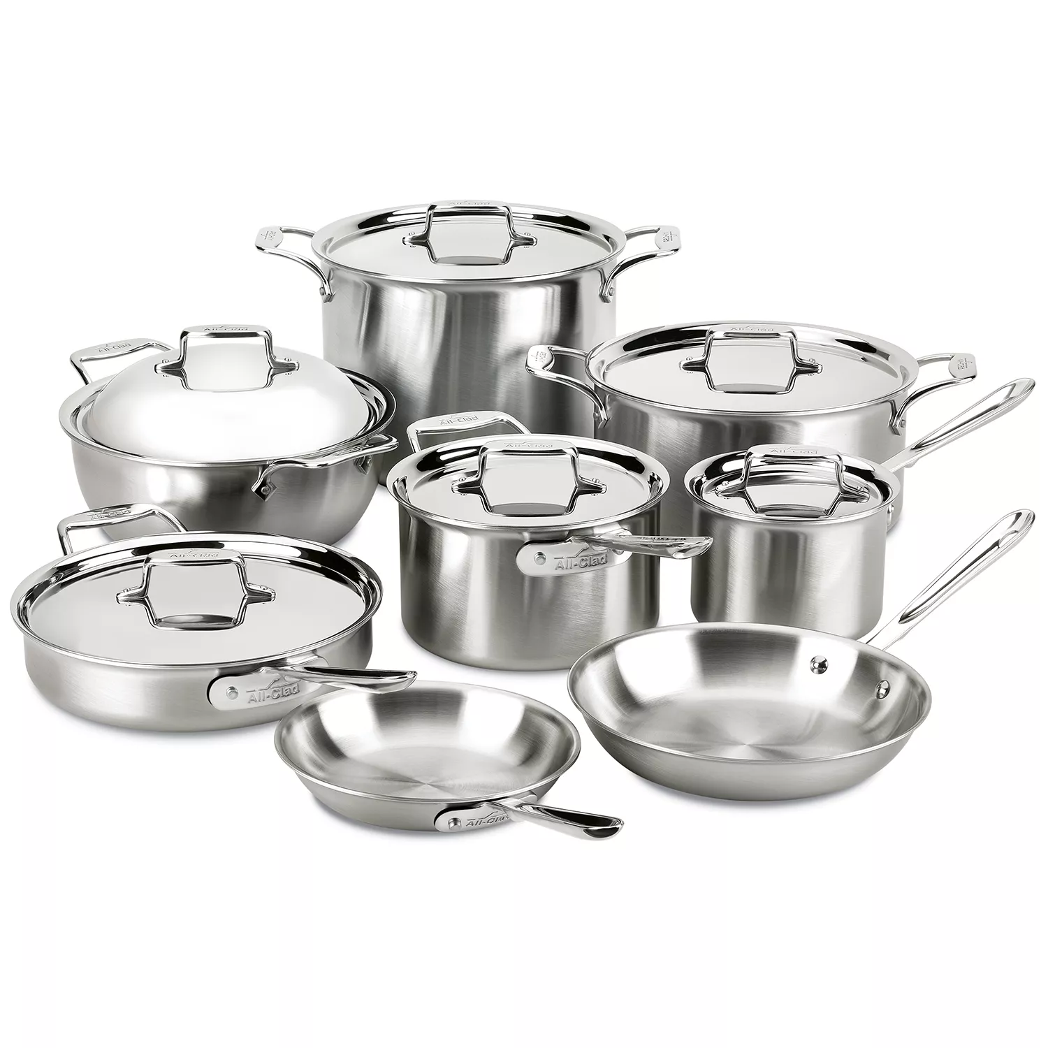 All-Clad D5 Brushed Stainless Steel 14-Piece Cookware Set