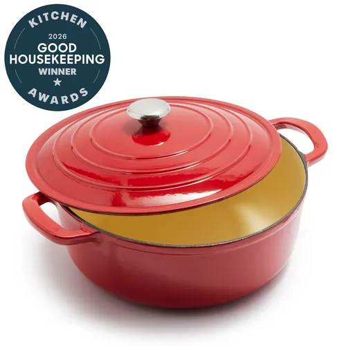 Sur La Table Enameled Cast Iron Round Wide Dutch Oven, 7 qt.