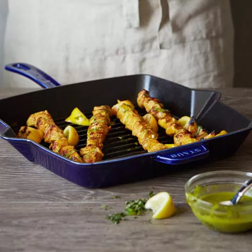 Moroccan Chicken Skewers with Herb Sauce