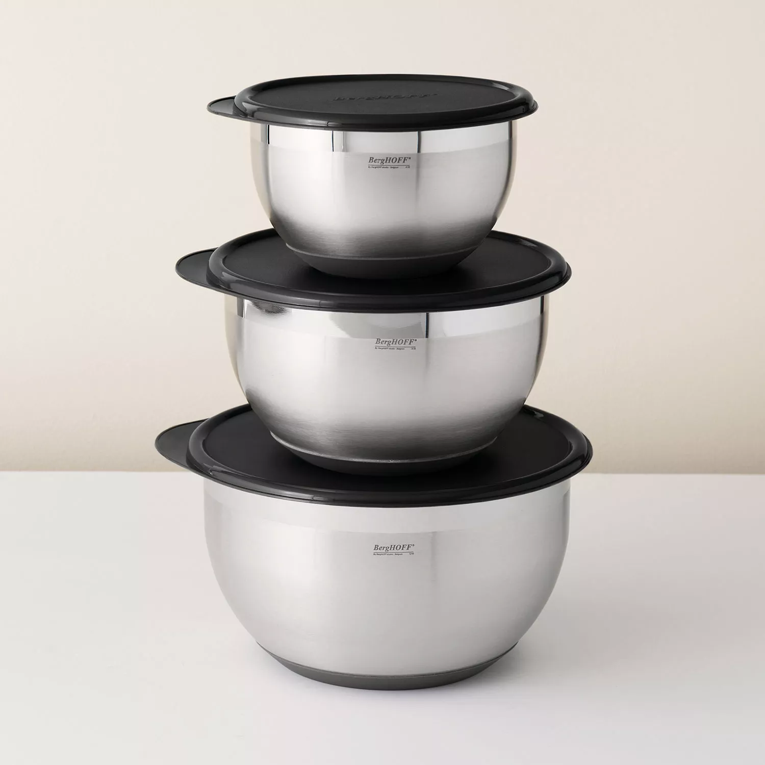 Cuisinart Set of 3 Stainless Steel Mixing Bowls with Lids 1 ct