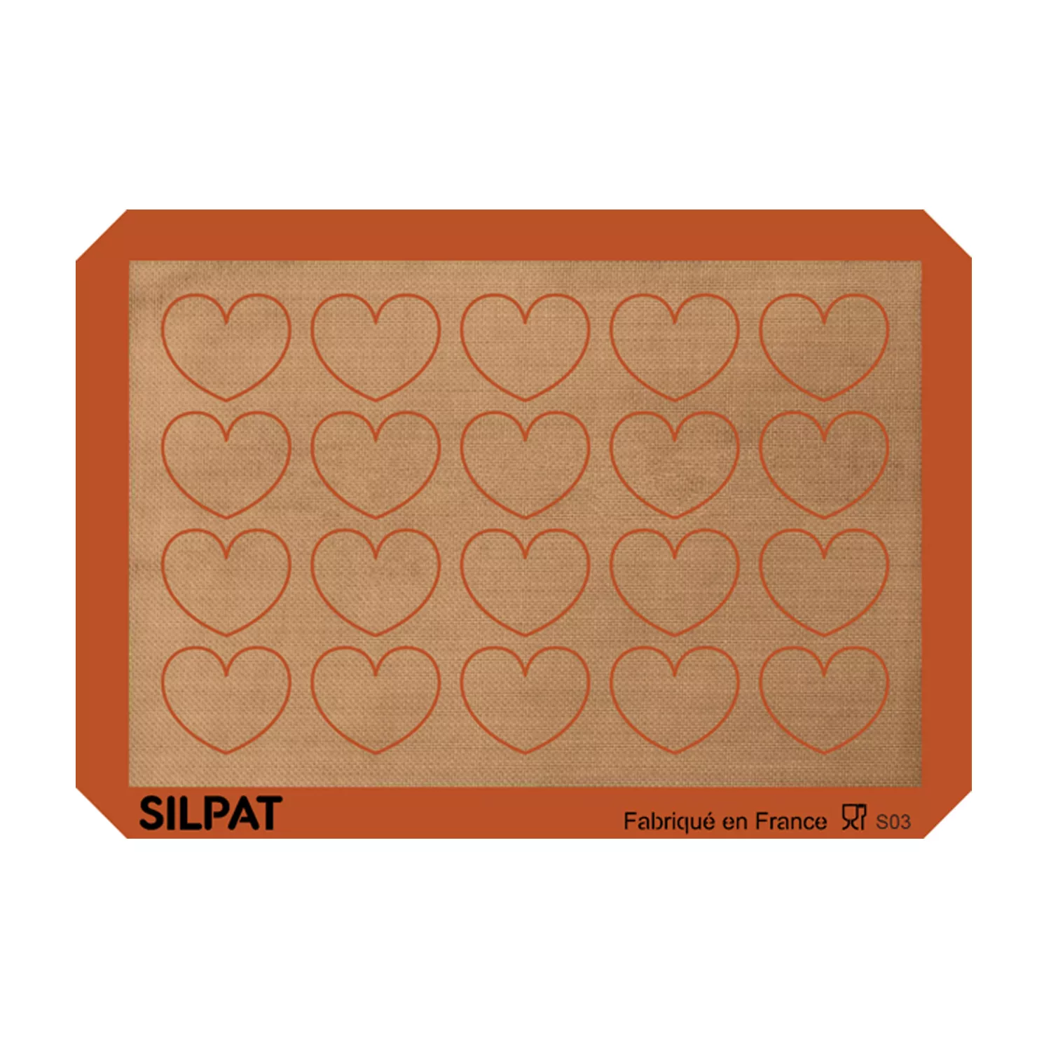 Silpat Heart Half-Sheet Baking Mat