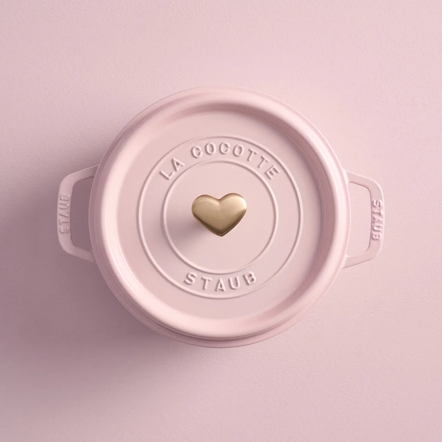 Staub Light Gold Heart Knob