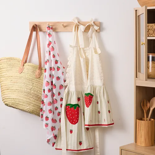Sur La Table Embroidered Strawberry Apron