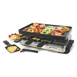 Stelvio Raclette Party Grill with Reversible Cast Aluminum Grill Plate The raclette grill is beautiful to look at and fun to use