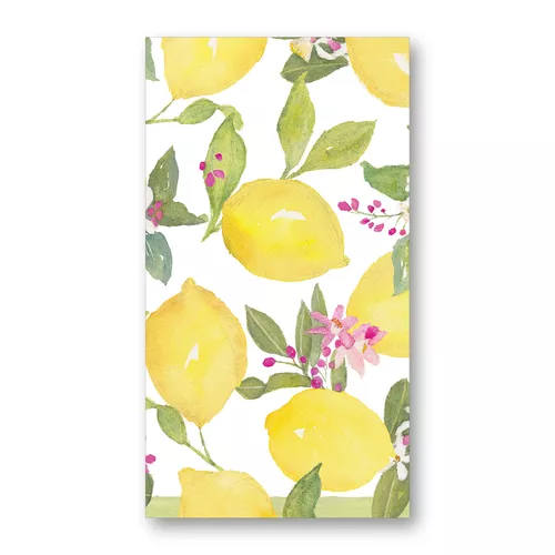 Caspari Citrus Guest Napkins, Set of 15