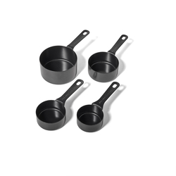 Sur La Table Black Measuring Cups, Set of 4