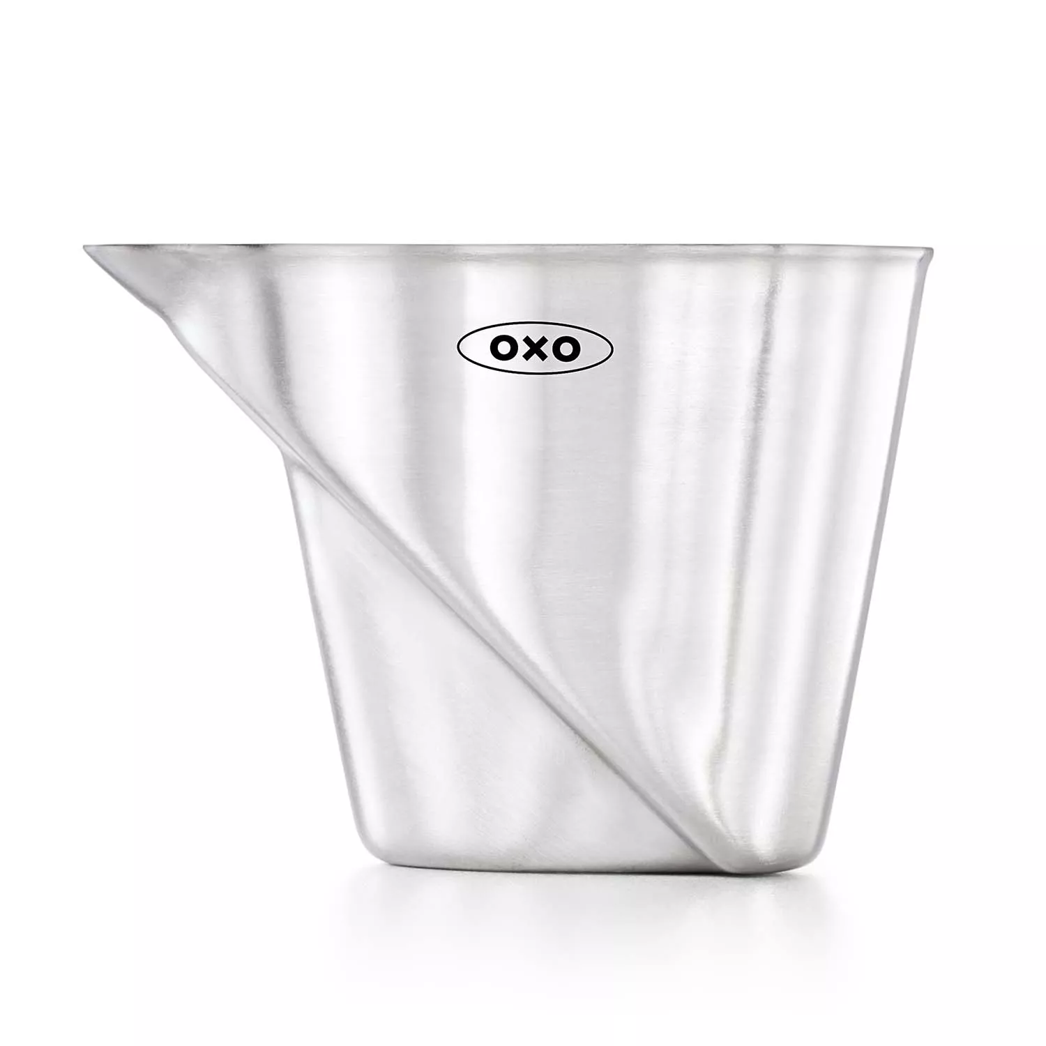 OXO Steel Single Wall Cocktail Shaker & SteeL Angled Measuring Jigger