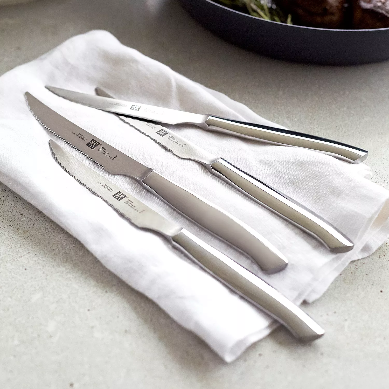 Zwilling J. A. Henckels Stainless Steel Serrated Mignon Steak Knives, Set of 4
