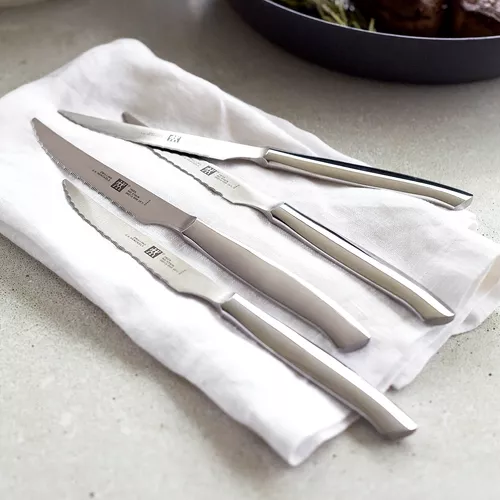 Zwilling J. A. Henckels Stainless Steel Serrated Mignon Steak Knives, Set of 4