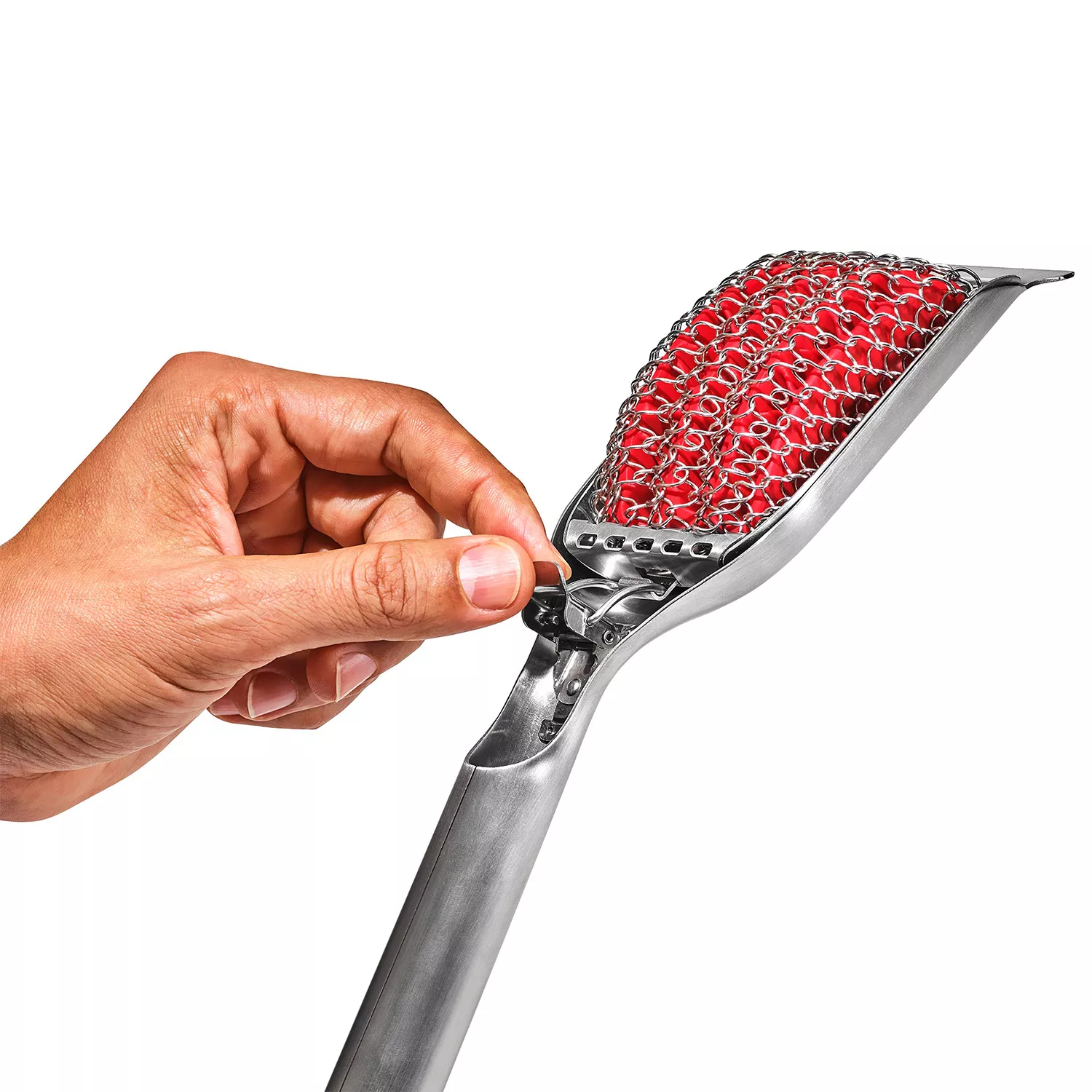 Coiled Grill Brush With Replaceable Head