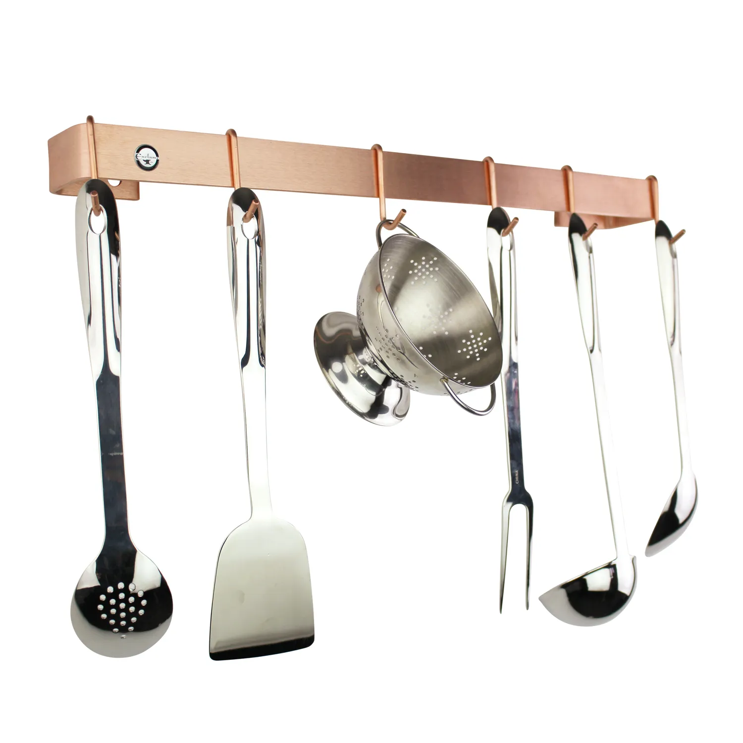 Enclume Classic Brushed Copper Utensil Bar Wall Racks