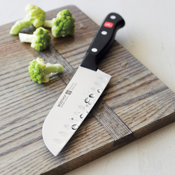 W&#252;sthof Gourmet Hollow-Edge Santoku Knife, 5&#34;