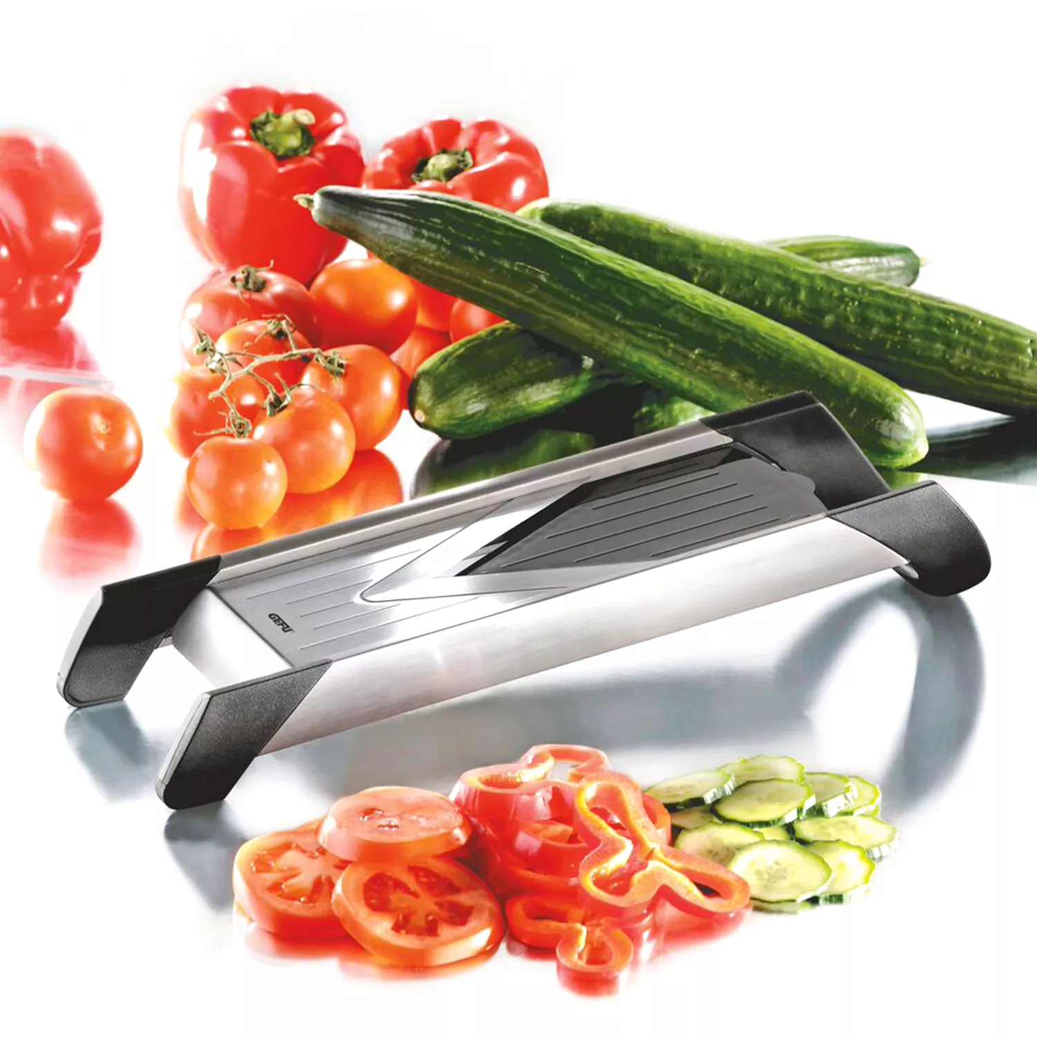 Great Choice Products Handheld Tomato Slicer Lemon Cutter, Stainless Steel  Cutting Aid Slicing Holder