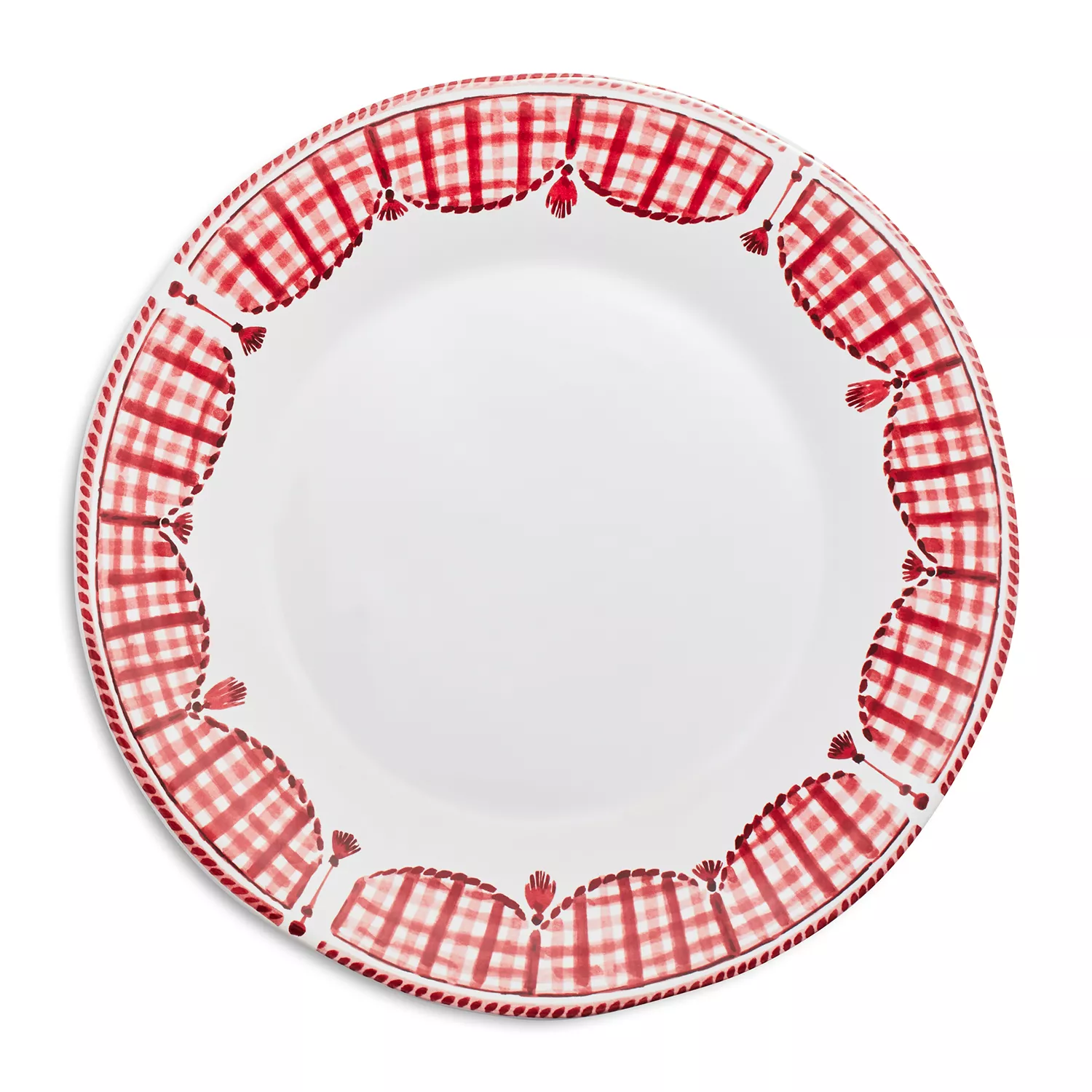 Sur La Table Red Gingham Charger