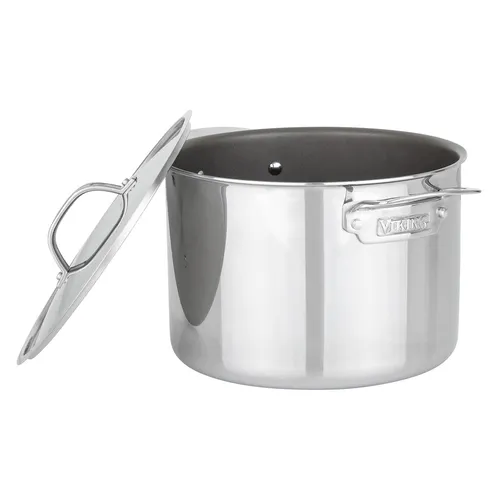 Viking PureGlide Pro 3-Ply Stock Pot with Glass Lid, 8 qt.