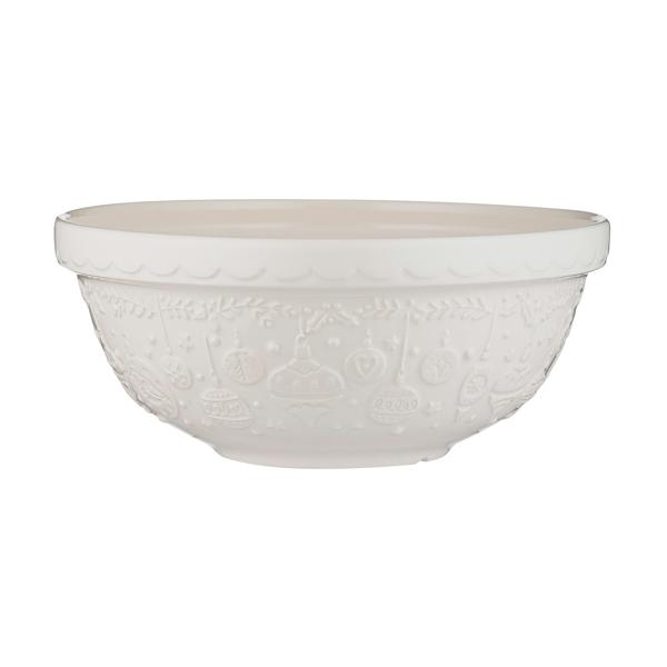 Mason Cash Deck The Halls Cream Mixing Bowl, 2.85 qt.