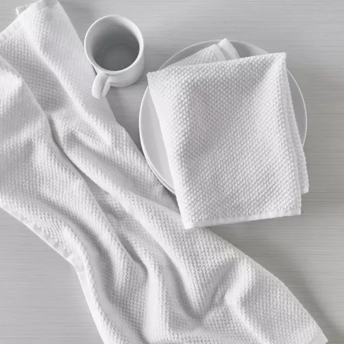Organic Cotton Kitchen Towels, White