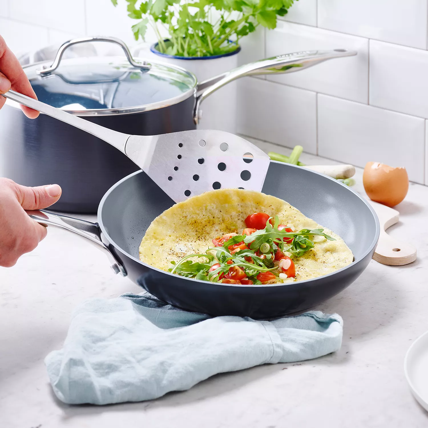 GreenPan Valencia Pro Ceramic Nonstick, Set of 10 + Bonus