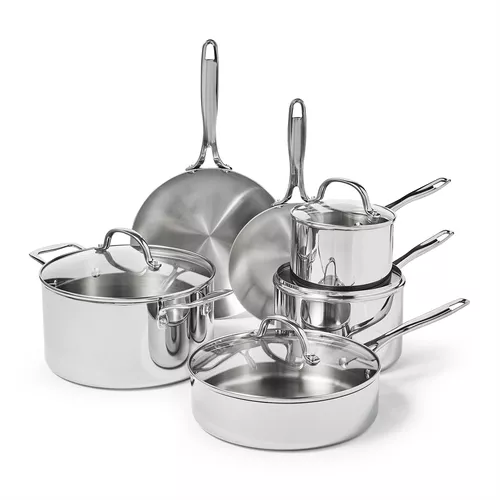 Sur La Table Signature Stainless Steel 10-Piece Cookware Set