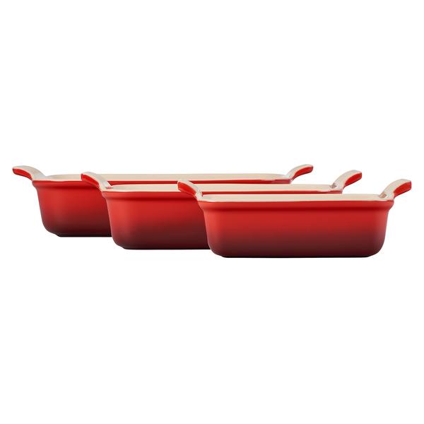 Le Creuset Heritage Stoneware 3-Piece Rectangular Baker Set - thumbnail 6