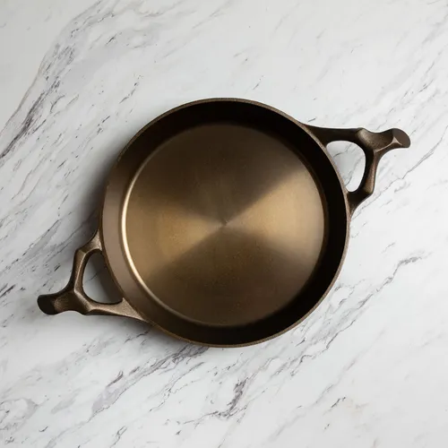 Nest Polished Cast Iron Braising Pan with Lid, 12"