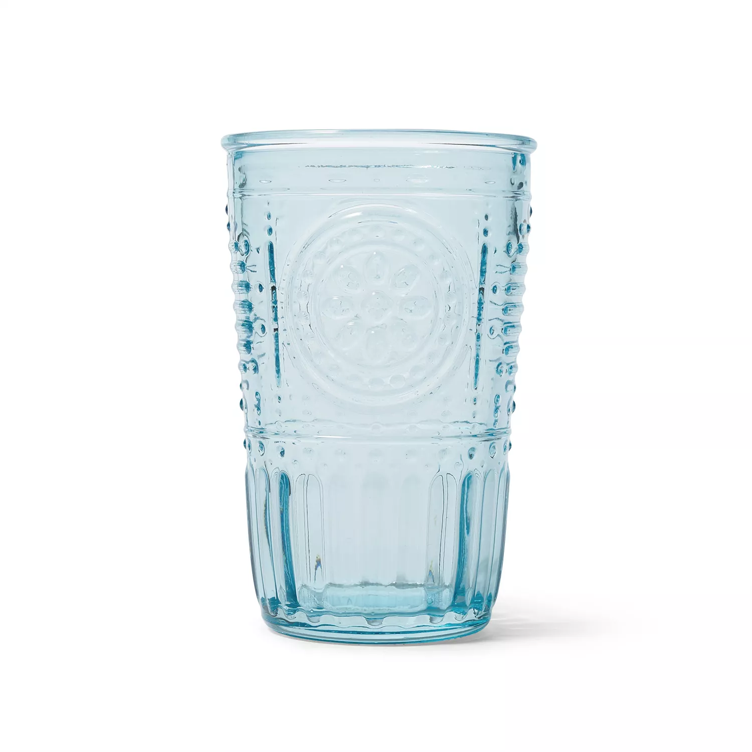 Bormioli Rocco Romantic Glass Drinking Tumbler 10.25 Oz Set Of 4 - Light  Blue