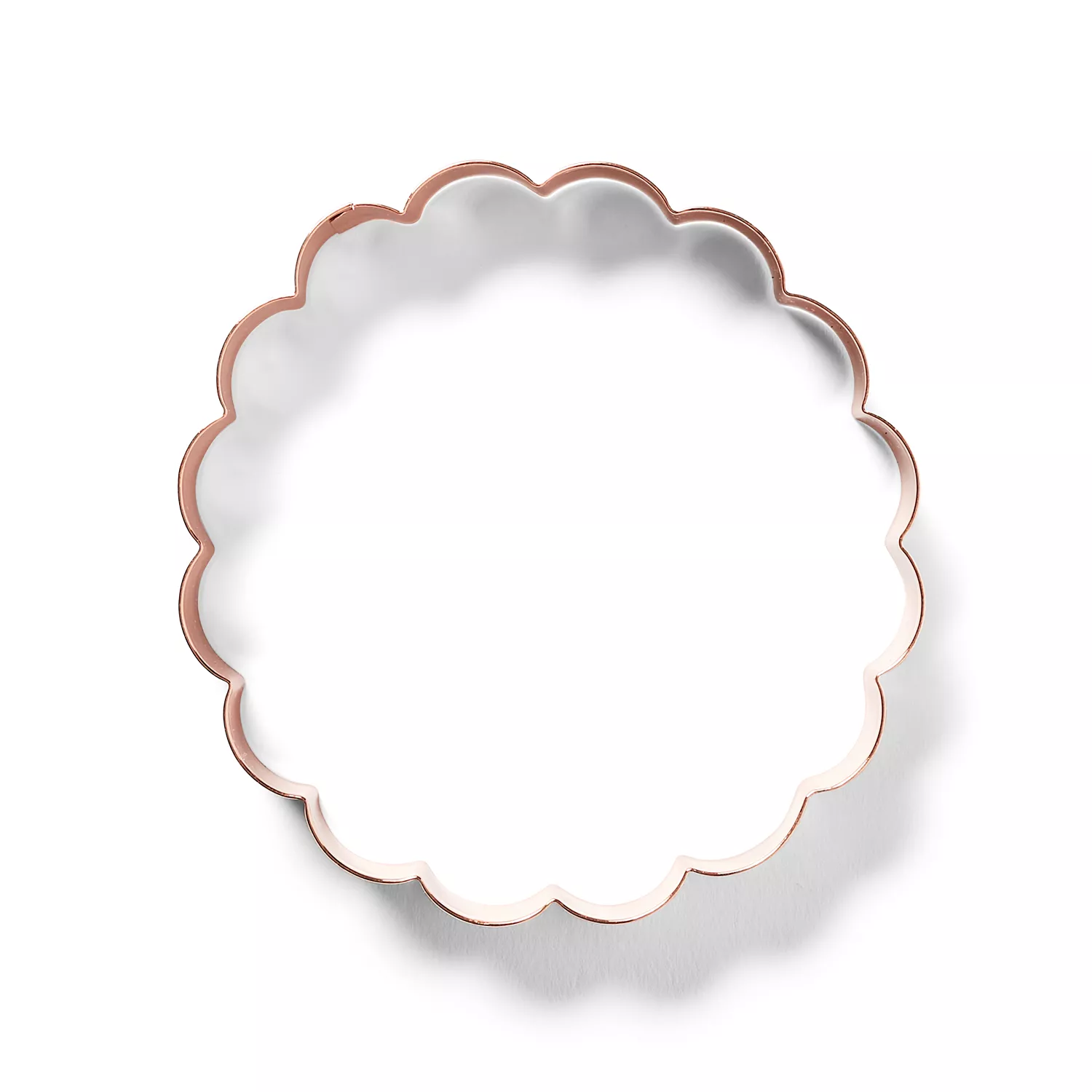 Sur La Table Scalloped Copper Plated Cookie Cutter, 3.5"