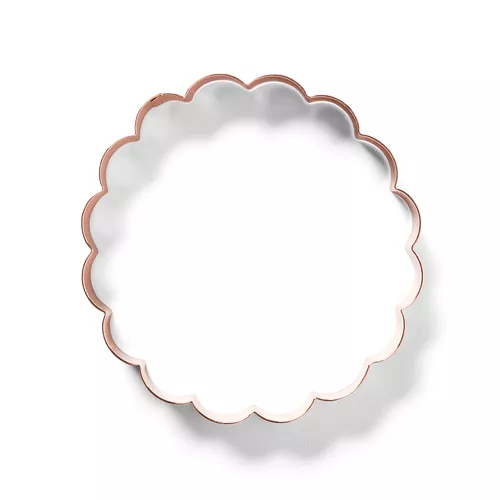 Sur La Table Scalloped Copper Plated Cookie Cutter, 3.5"