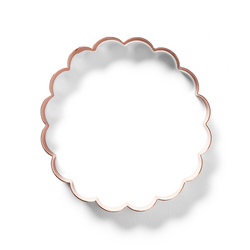 Sur La Table Scalloped Copper Plated Cookie Cutter, 3.5"