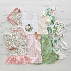 Sur La Table Floral Embroidered Apron