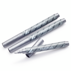 Geoffrey Zakarian Pro for Home Silver Erasable Label Pen, Set of 3
