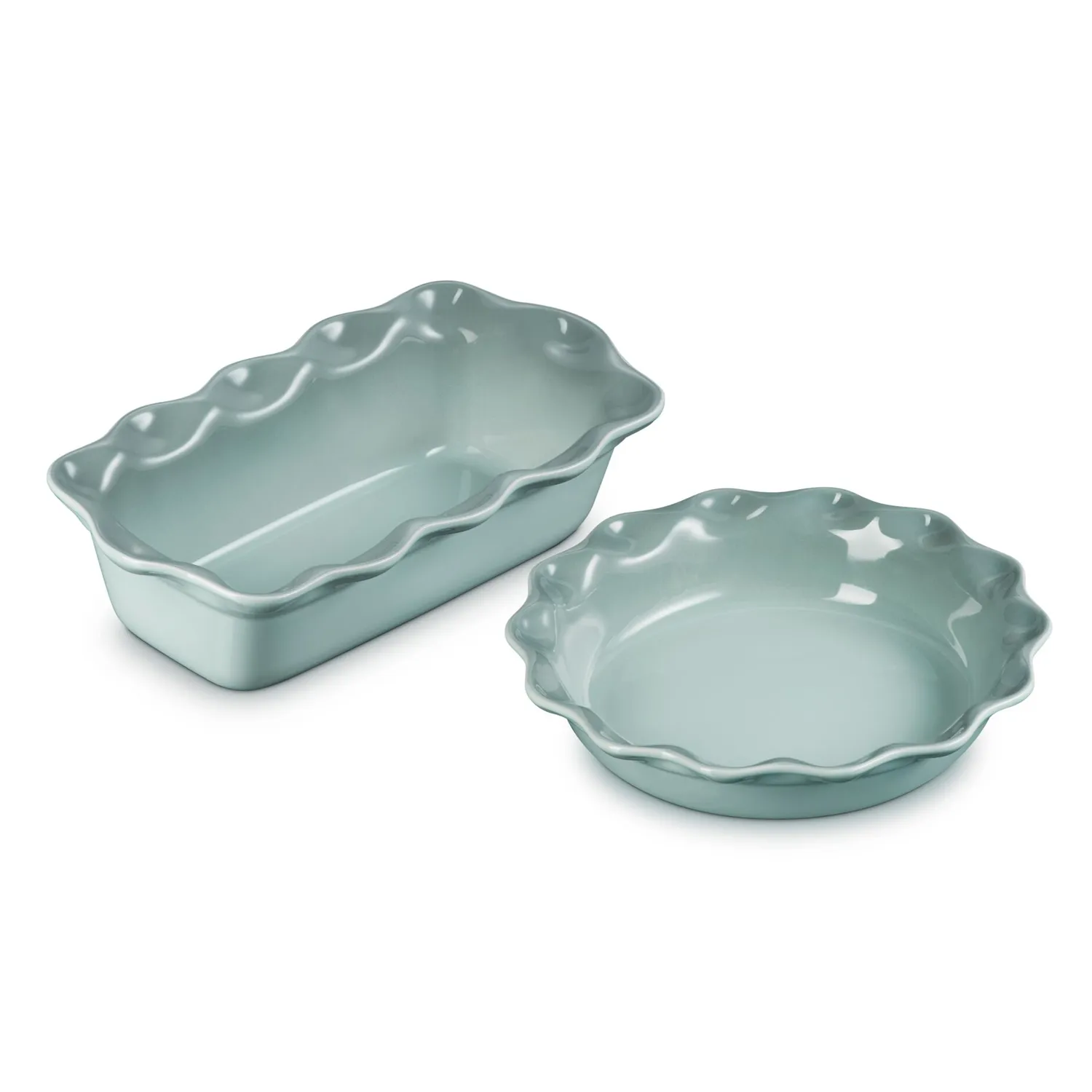 Le Creuset Heritage Fluted Pie Dish & Loaf Pan Set