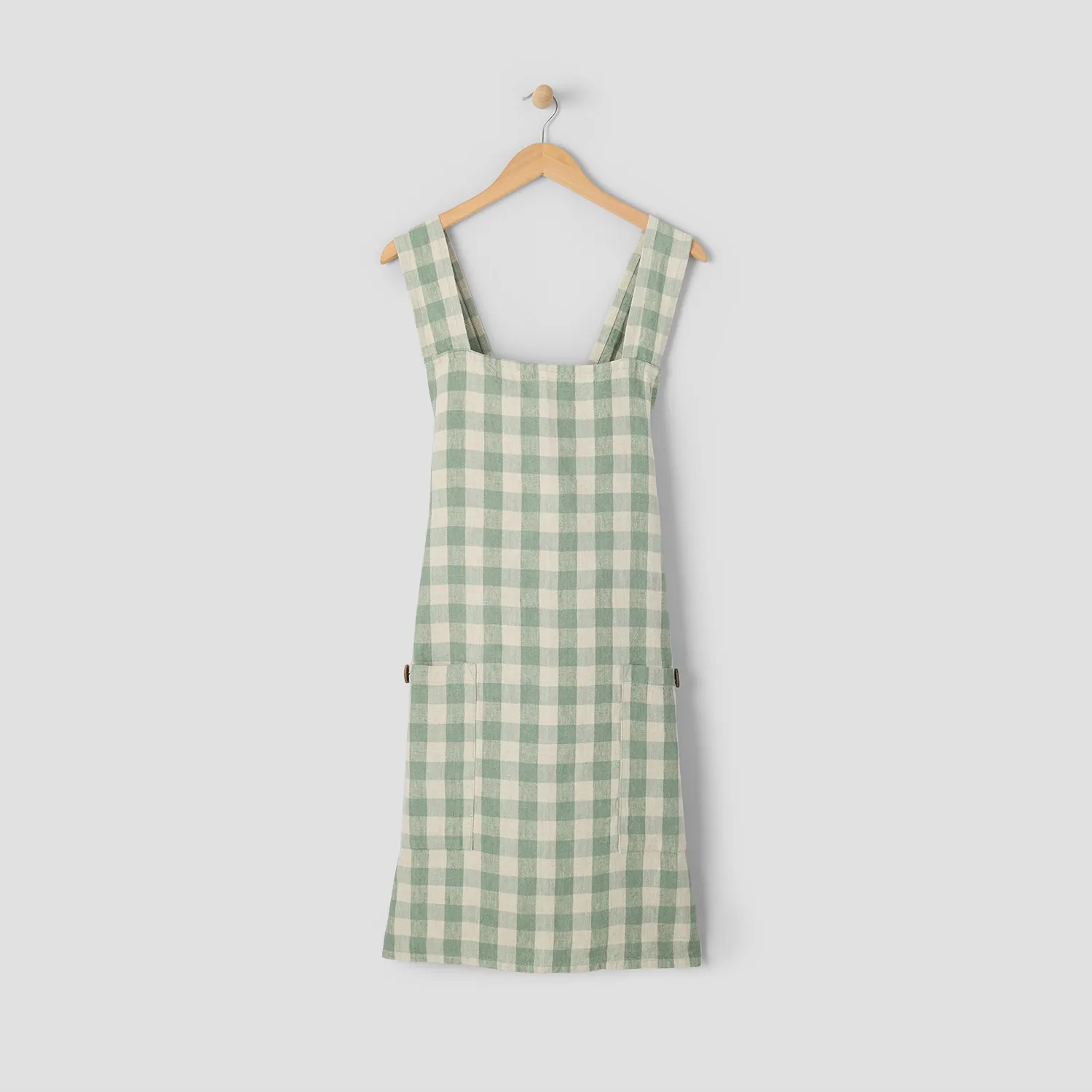 Sur La Table Check Linen Smock Apron