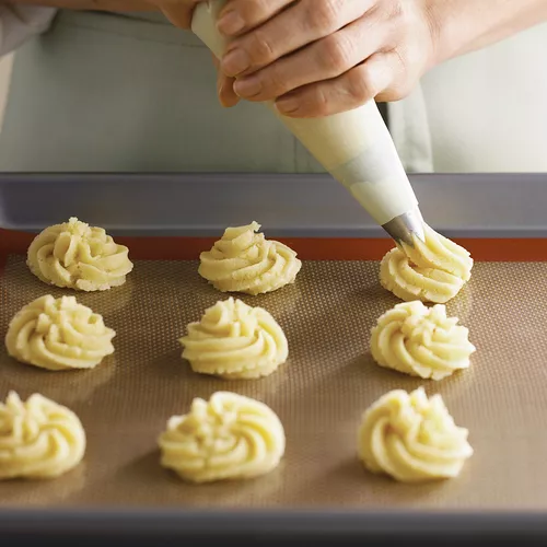 Almond-Chocolate Spritz Cookies with Orange Blossom Water