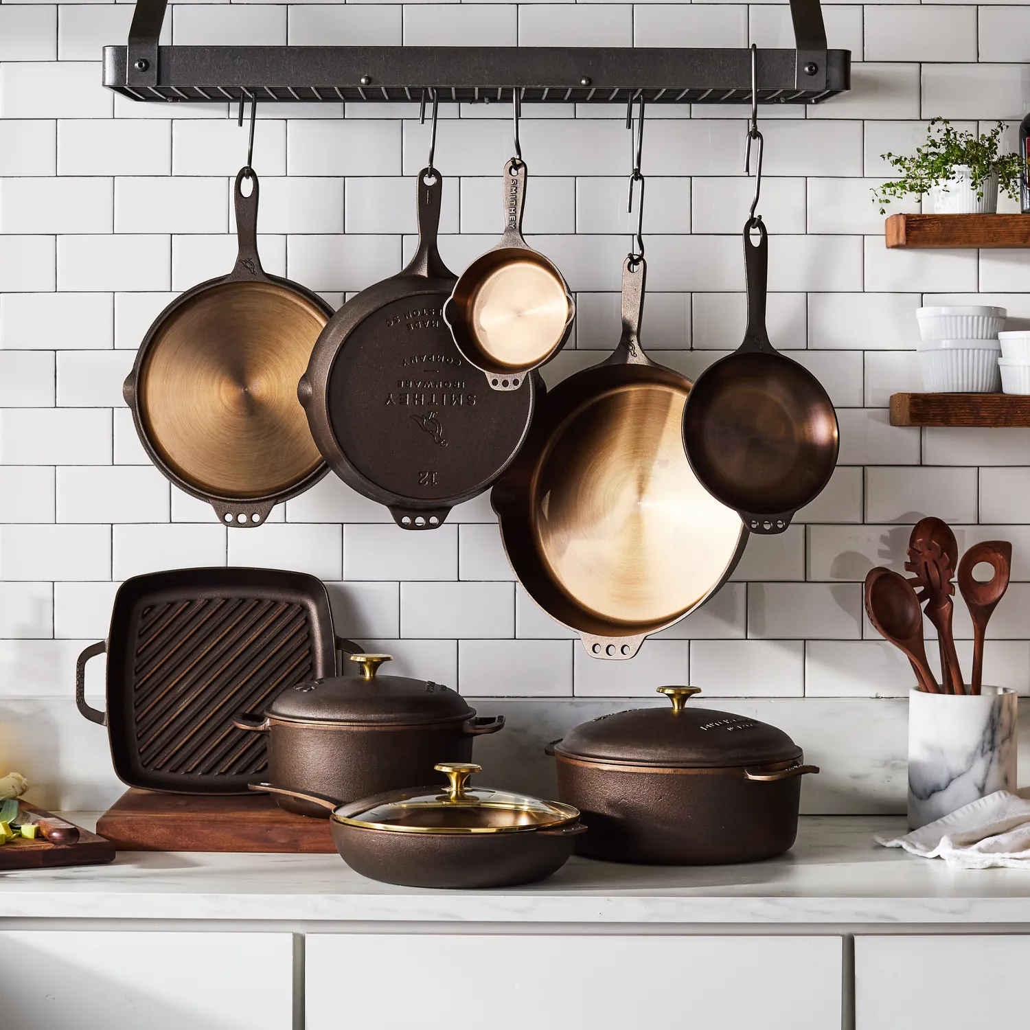 Smithey Polished Cast Iron Chef Skillet, 8"