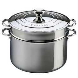 Le Creuset Stainless Steel Stockpot with Colander Insert Quality stockpot with insert