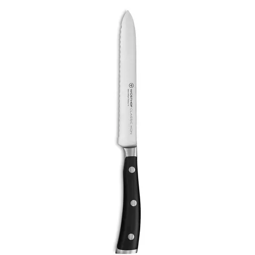 W&#252;sthof Classic Ikon Serrated Utility Knife, 5&#34;