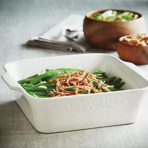 Green Beans with Crispy Spiral Onions