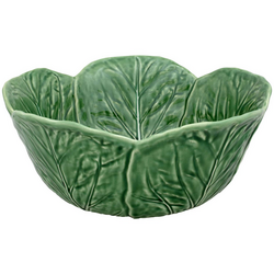 Bordallo Pinheiro Cabbage Tall Salad Bowl, 115 oz. 