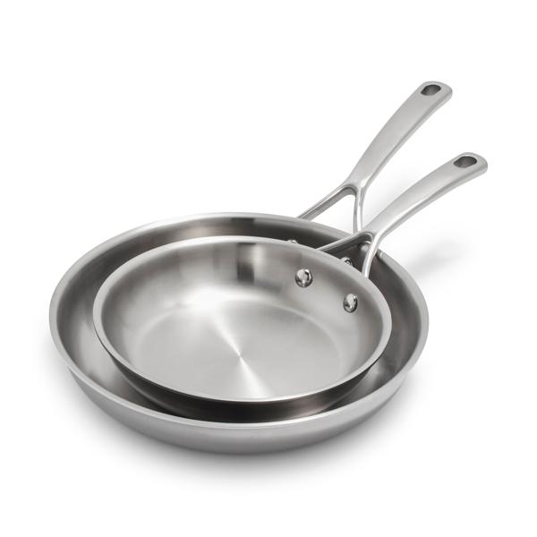 Sur La Table La Marque 84 Stainless Steel 8" & 10" Skillets, Set of 2