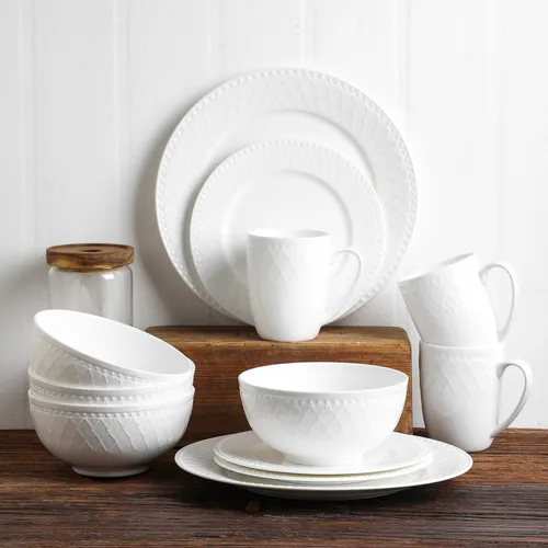 Stone Lain Alexandria Bone China 16-Piece Dinnerware Set