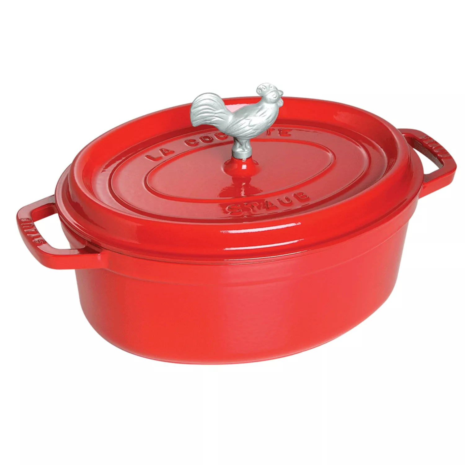 Lodge Enameled cast iron dutch oven 3qt with lid 1.5qt with lid red Handles