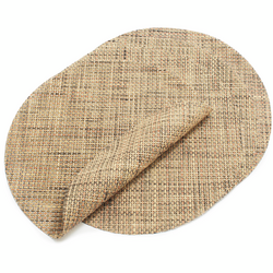 Chilewich Bark Basketweave Round Placemat Perfect for our live edge wood table in a modern farmhouse setting