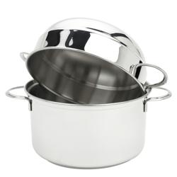 Demeyere Resto3 Stainless Steel Mussel Pot, 3.2 Qt. Looks great and stays looking great because of the 18/10 stainless steel construction
