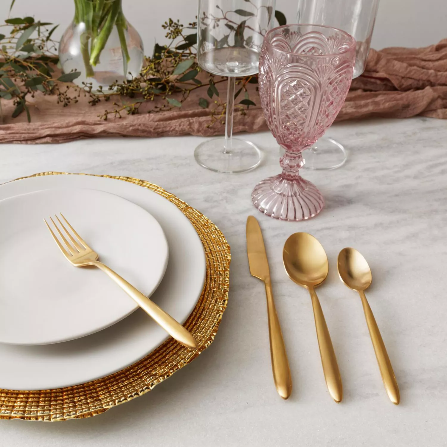 Fortessa Gold Brushed Velo Flatware Set, 20pc