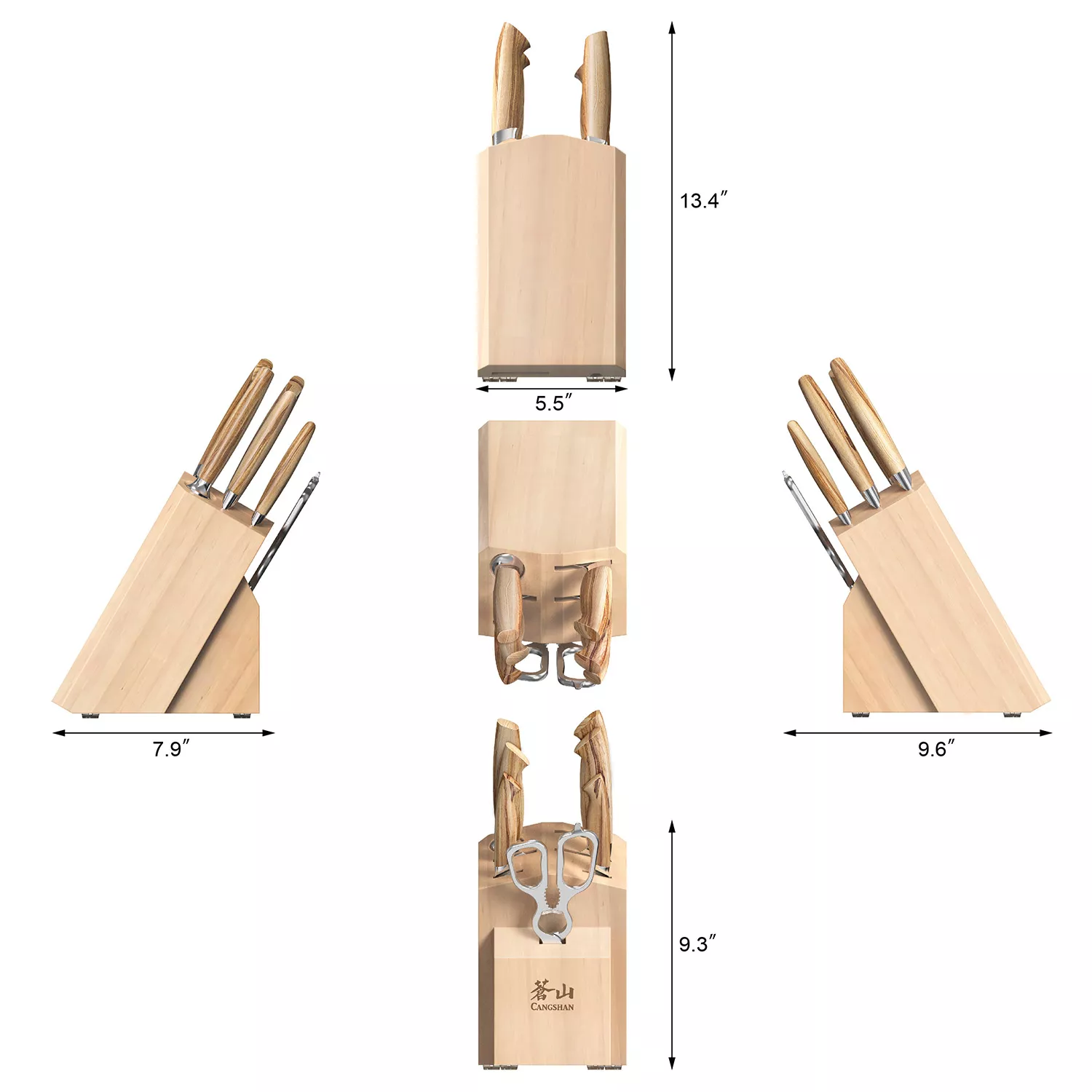 Cangshan OLIV 8-Piece Knife Block Set