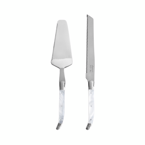 French Home Connoisseur Laguiole 2-Piece Cake & Pie Server Set with Pearlized Handles French Home Connoisseur Laguiole 2-Piece Cake & Pie Server Set with Pearlized Handles