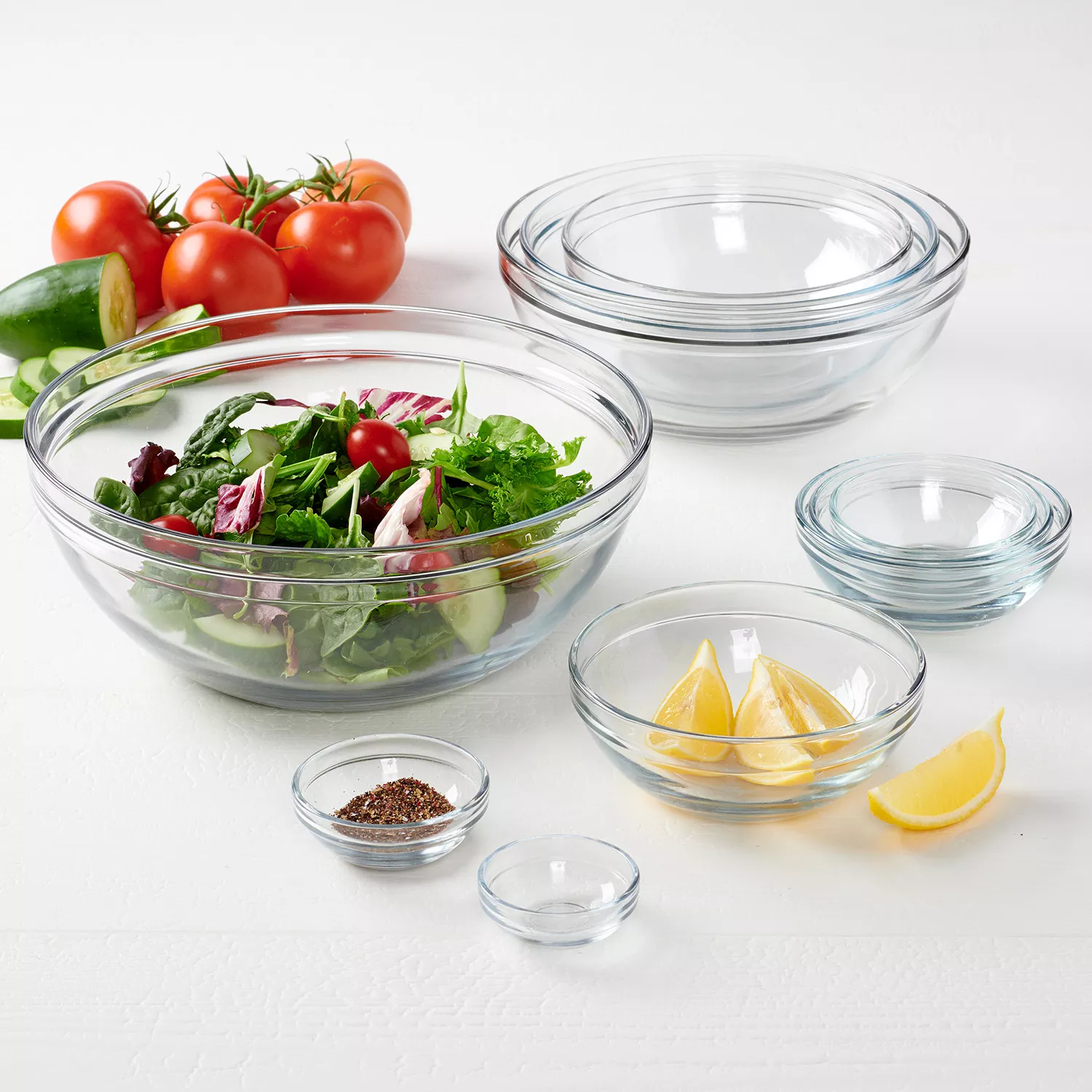 Glass Mixing Bowl Set