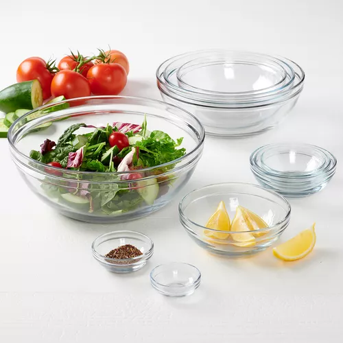 Anchor Hocking Glass Mixing Bowls, Set of 10