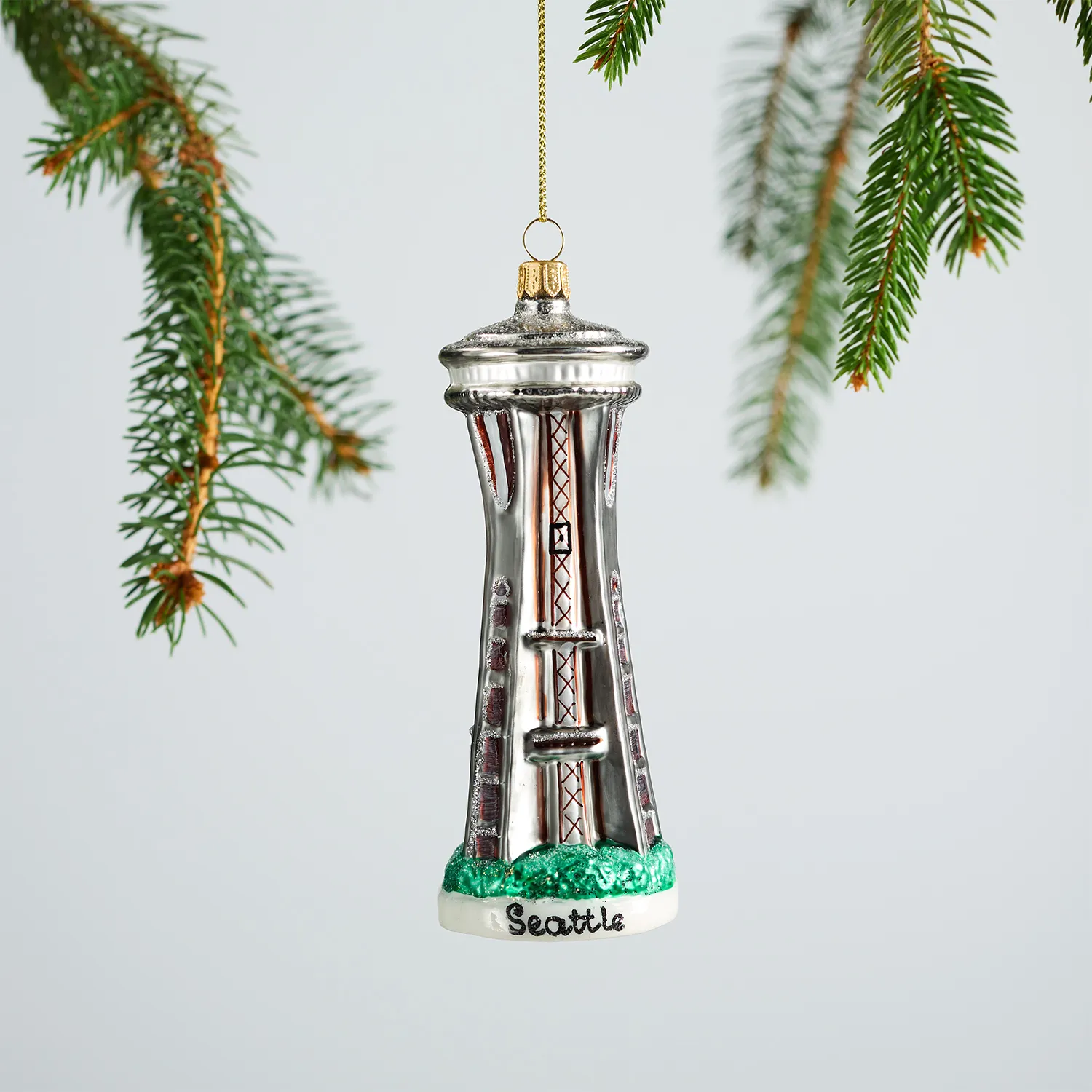 Sur La Table 2024 Space Needle Glass Ornament, 4.9"